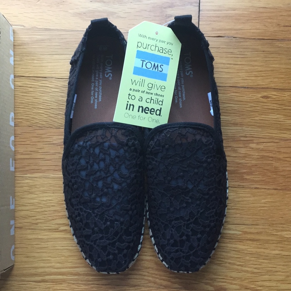 Toms Deconstructed Alpargata Rope Black Lace